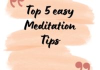 Top 5 easy meditation tips